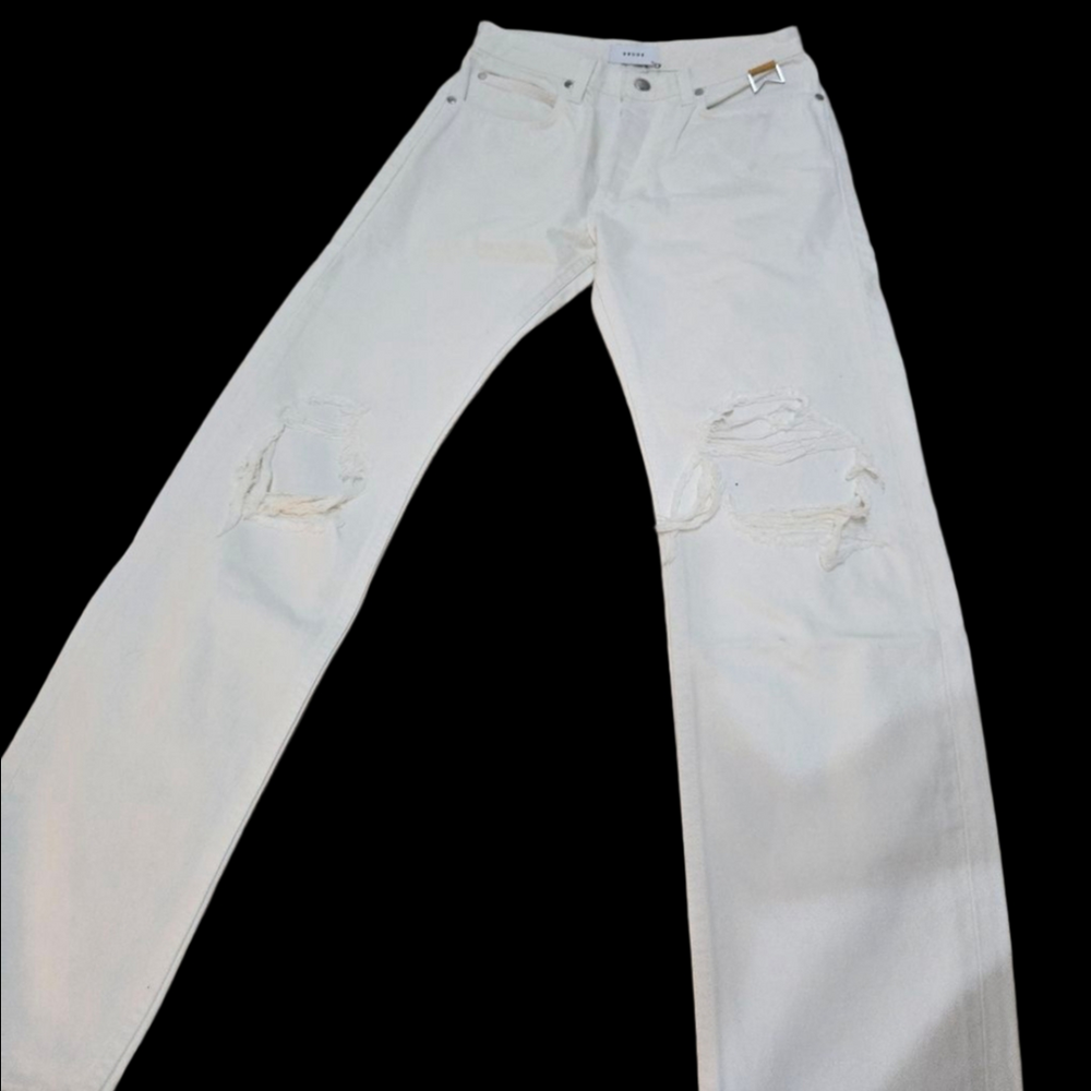 Rhude White Distressed Denim Size 29